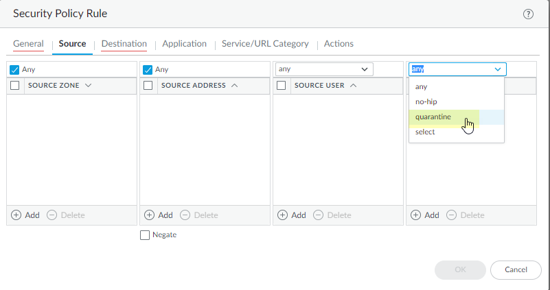 Manually Add and Delete Devices From the Quarantine List