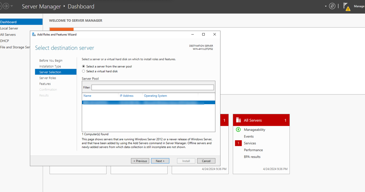 Configure DHCP Server on the Windows Server