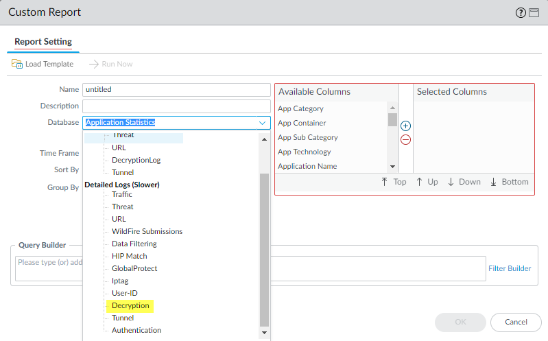 Custom Report Templates for Decryption