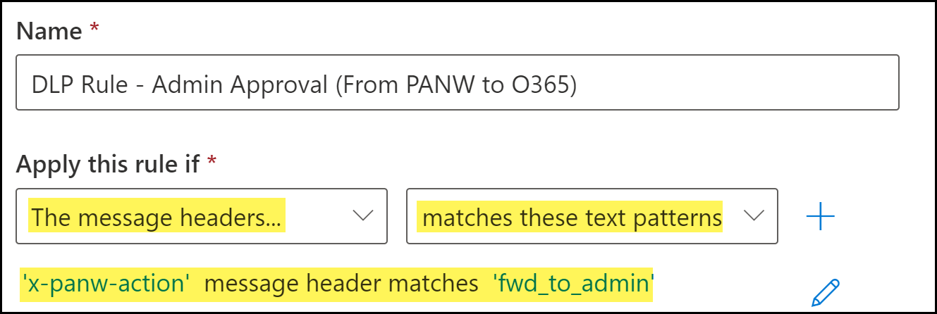 Create a Microsoft Exchange Admin Approval Transport Rule image.