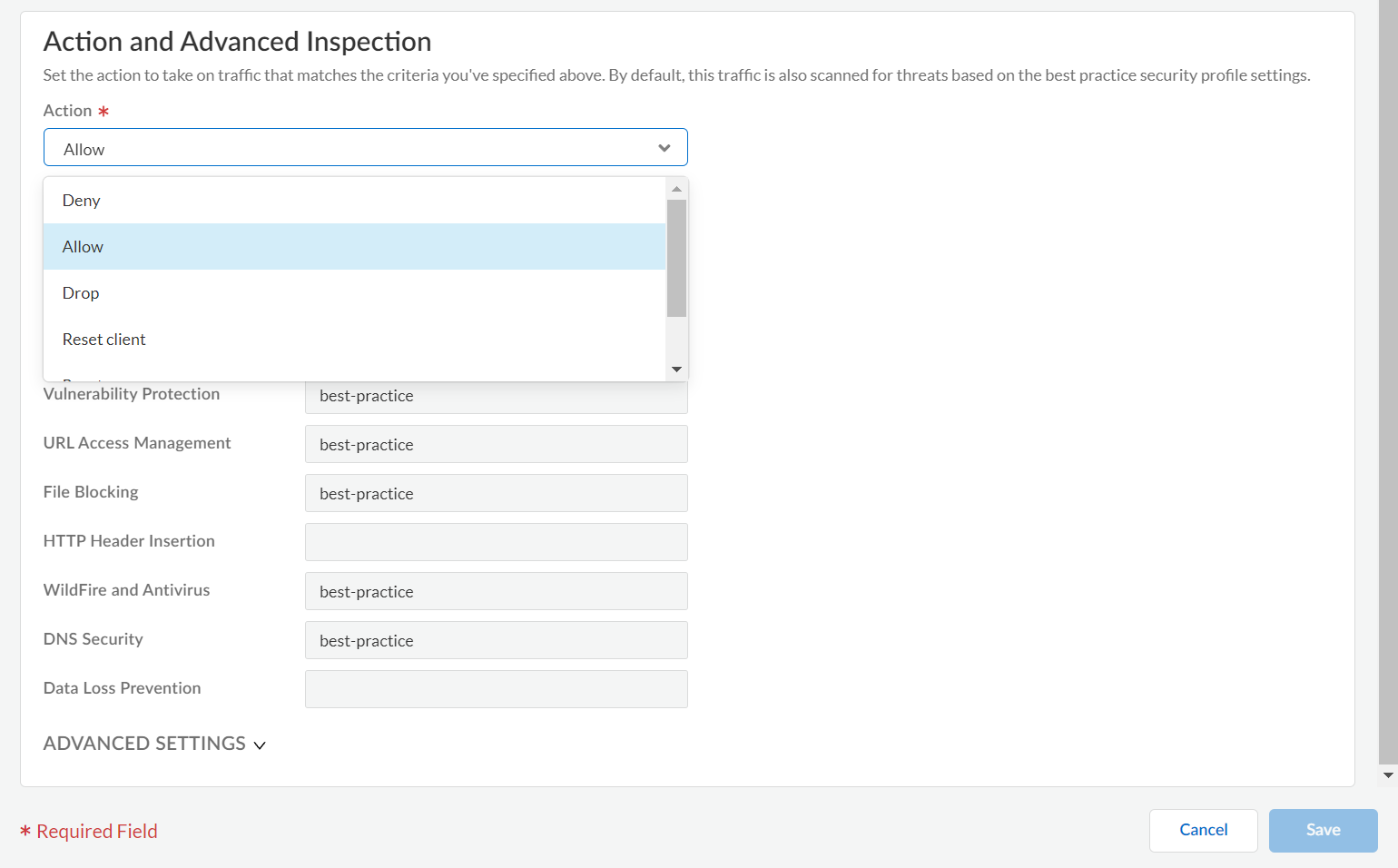 Policy Object Quarantine Device Lists