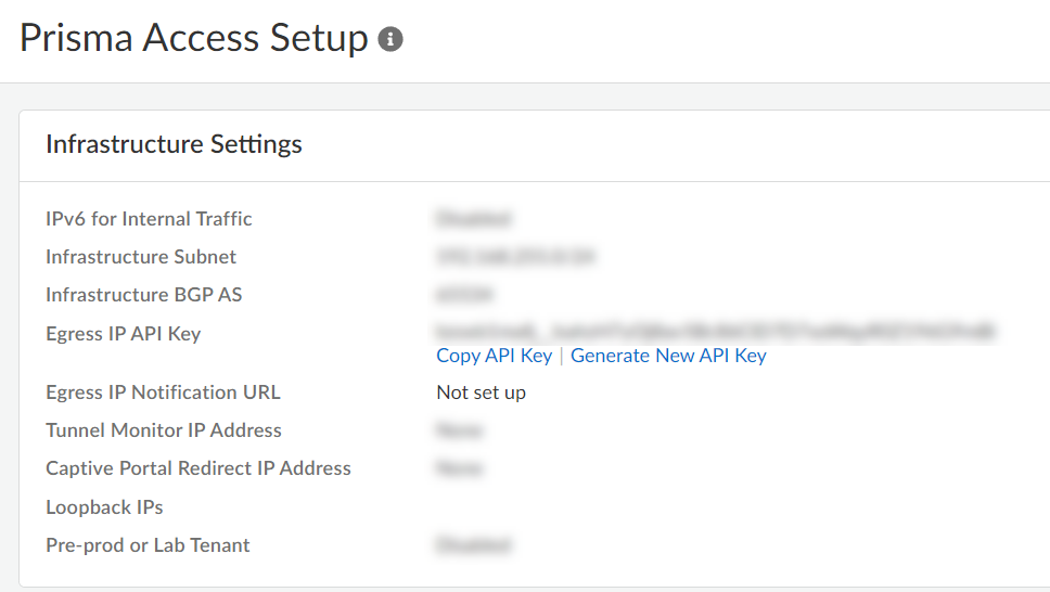 Retrieve the IP Addresses for Prisma Access