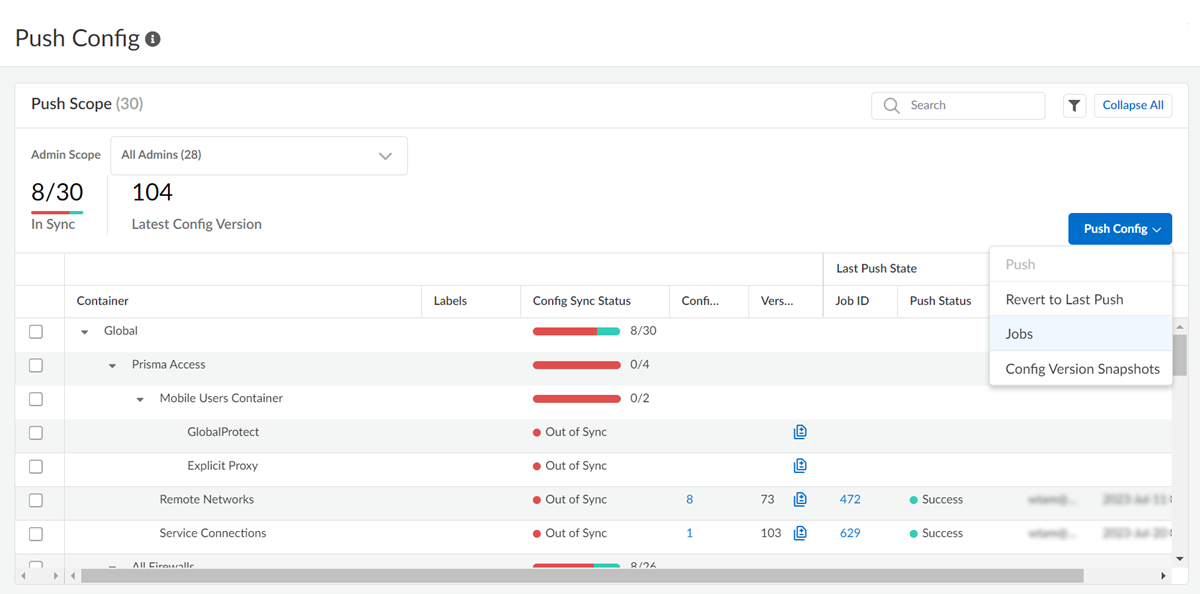 Push Us Configuration: Push Config