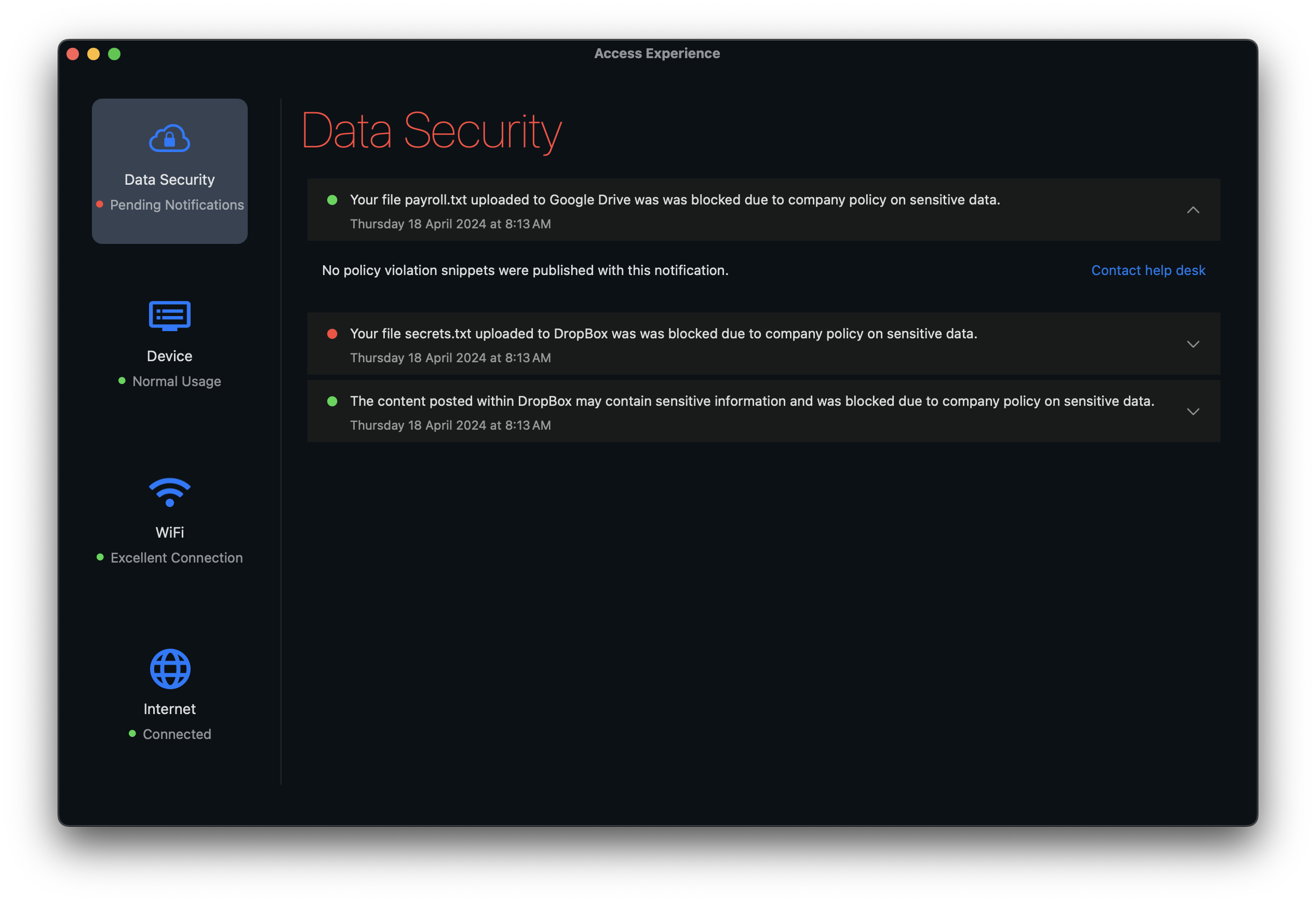 Data Security Notifications