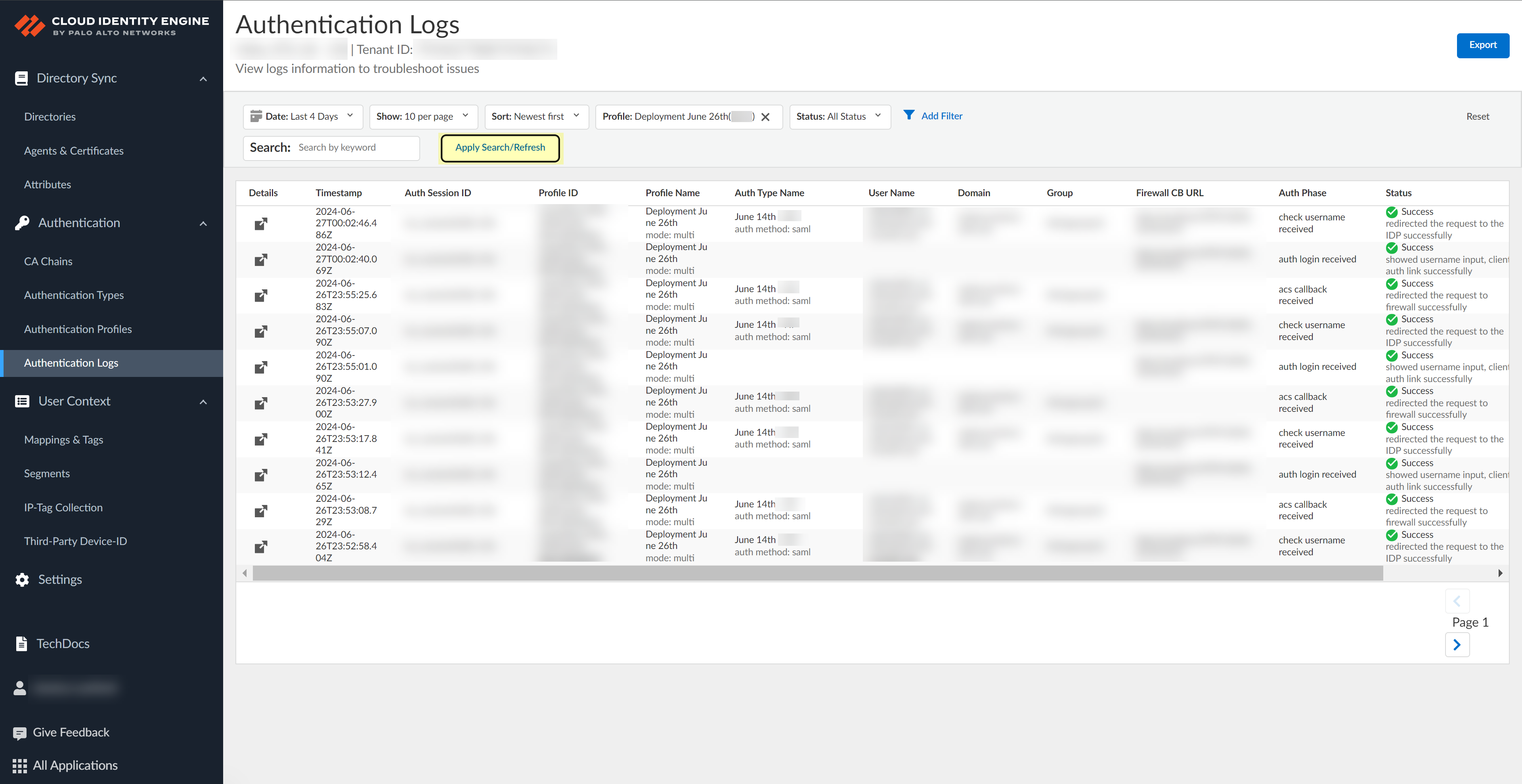 Use the Authentication Logs for Troubleshooting