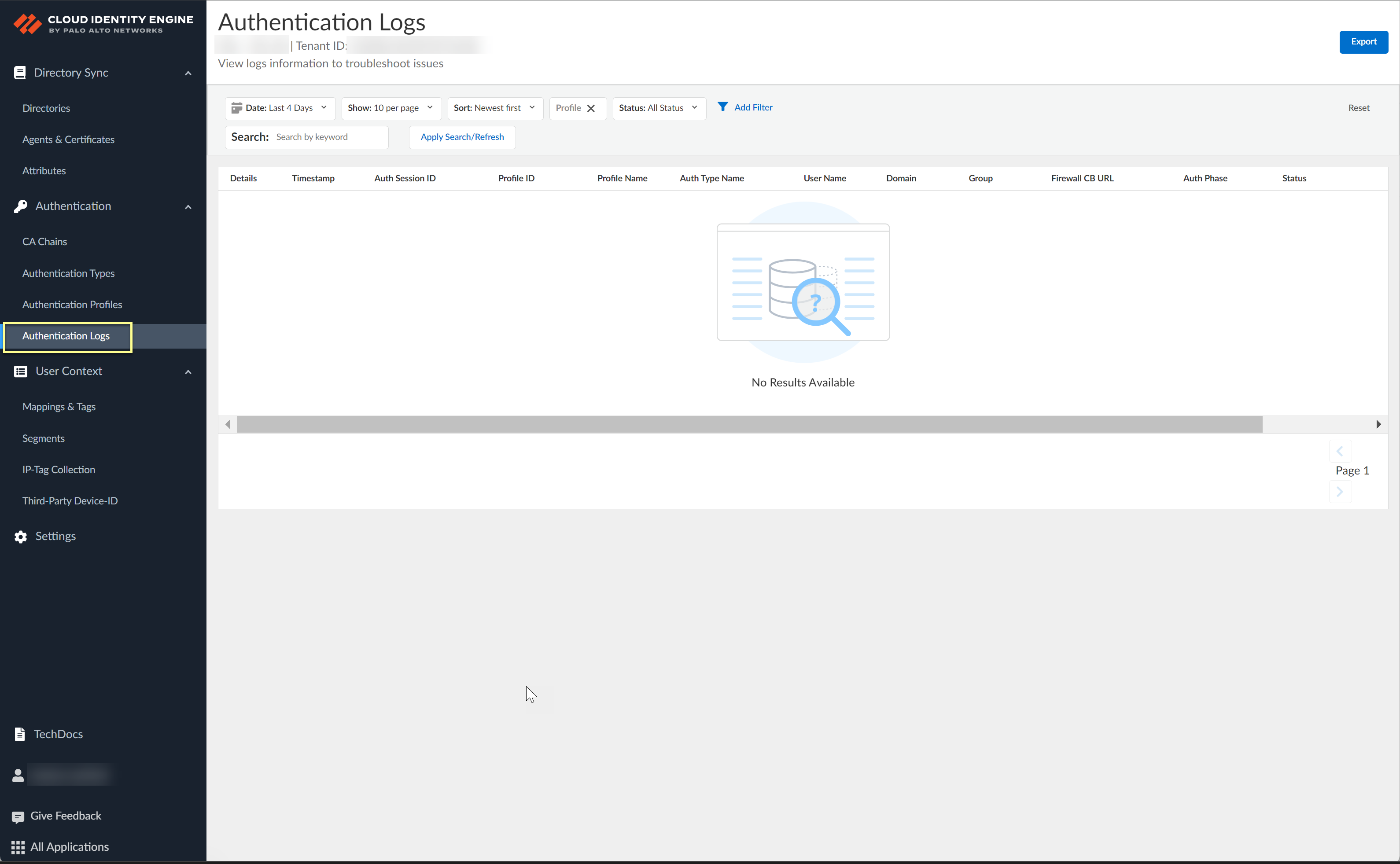 Use the Authentication Logs for Troubleshooting