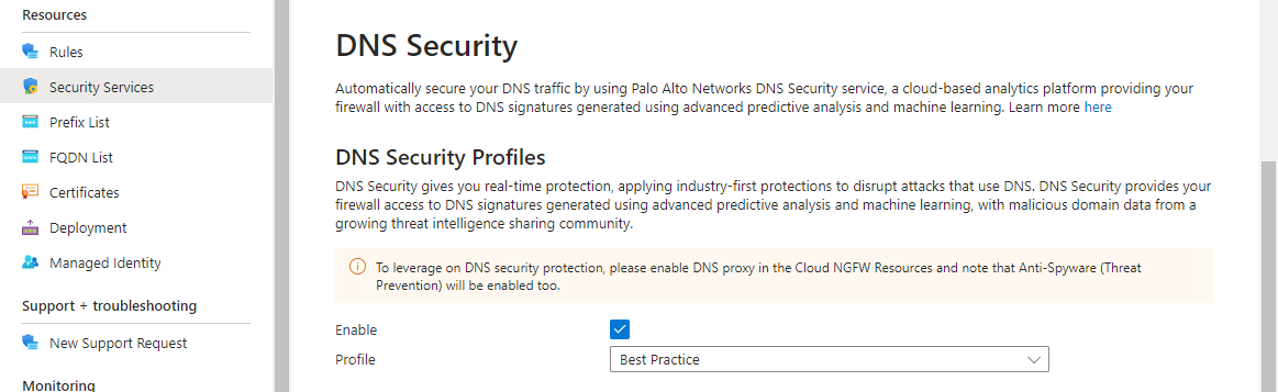 Enable Dns Security On Cloud Ngfw For Azure