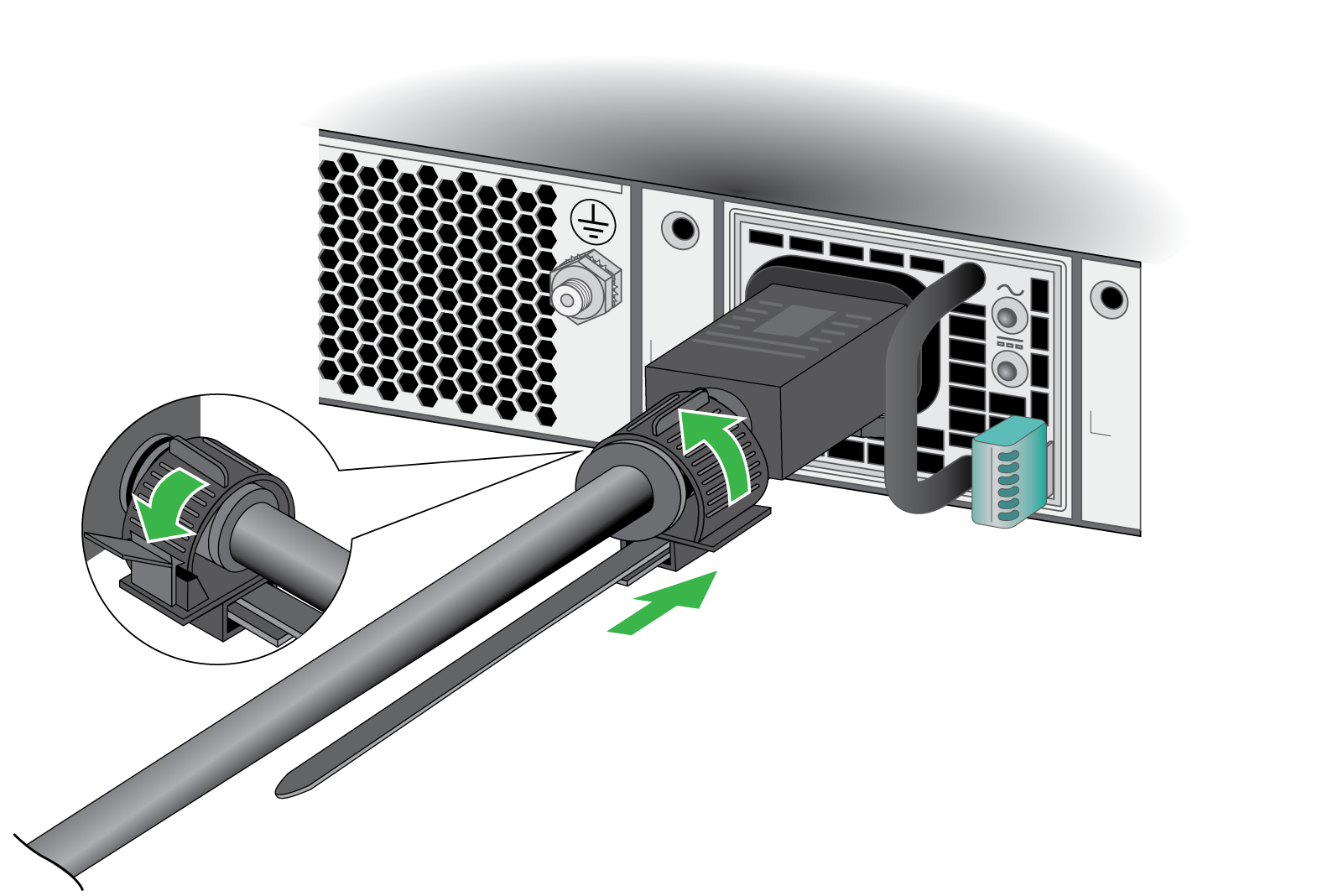 Connect Power to a PA1400 Series Firewall