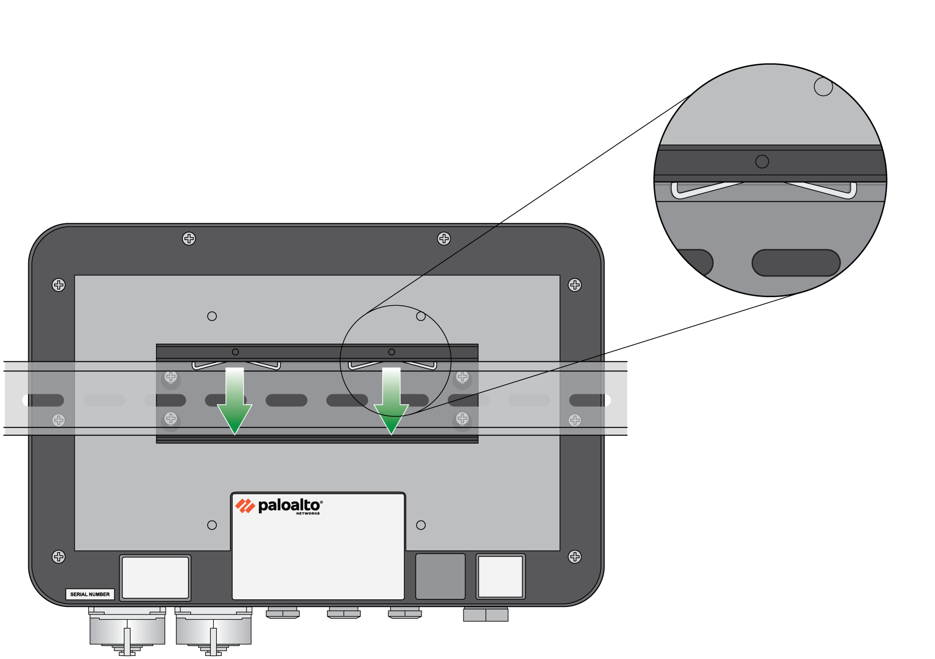 Install the PA-400R Series Firewall on a DIN Rail