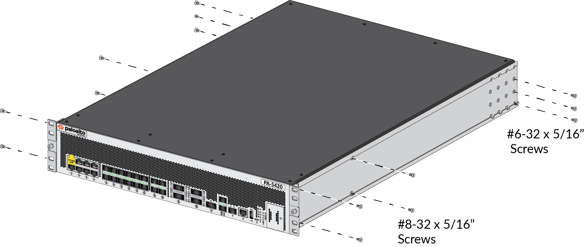 Install the PA5400 Series Firewall in an Equipment Rack