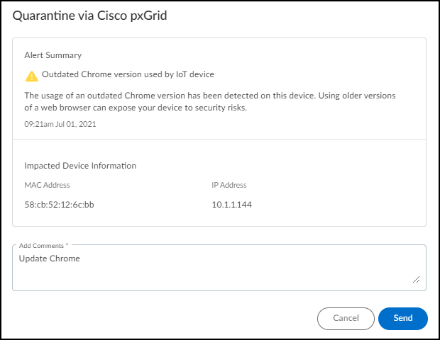 Put A Device In Quarantine Using Cisco ISE PxGrid