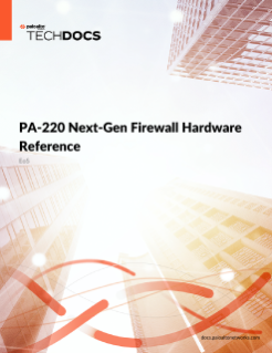 PA-220 Next-Gen Firewall Hardware Reference